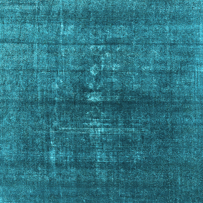 Square Machine Washable Oriental Light Blue Industrial Rug, wshurb1090lblu