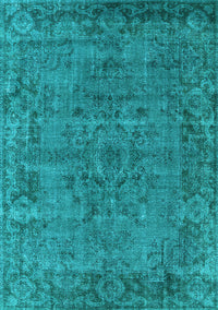 Oriental Light Blue Industrial Rug, urb1091lblu