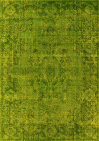 Oriental Yellow Industrial Rug, urb1091yw