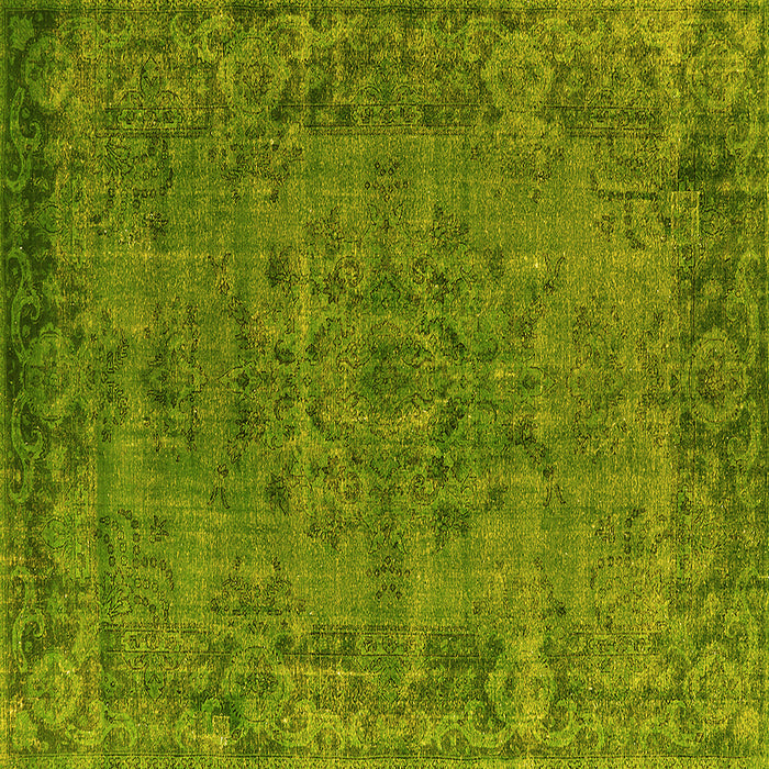 Square Oriental Yellow Industrial Rug, urb1091yw