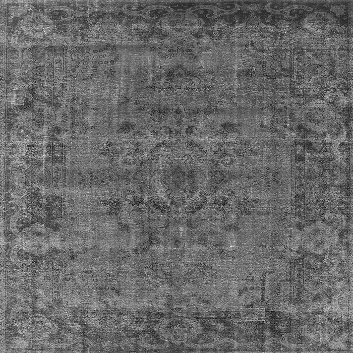 Square Machine Washable Oriental Gray Industrial Rug, wshurb1091gry
