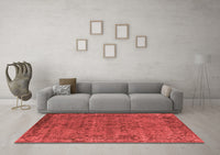 Machine Washable Oriental Red Industrial Rug, wshurb1091red