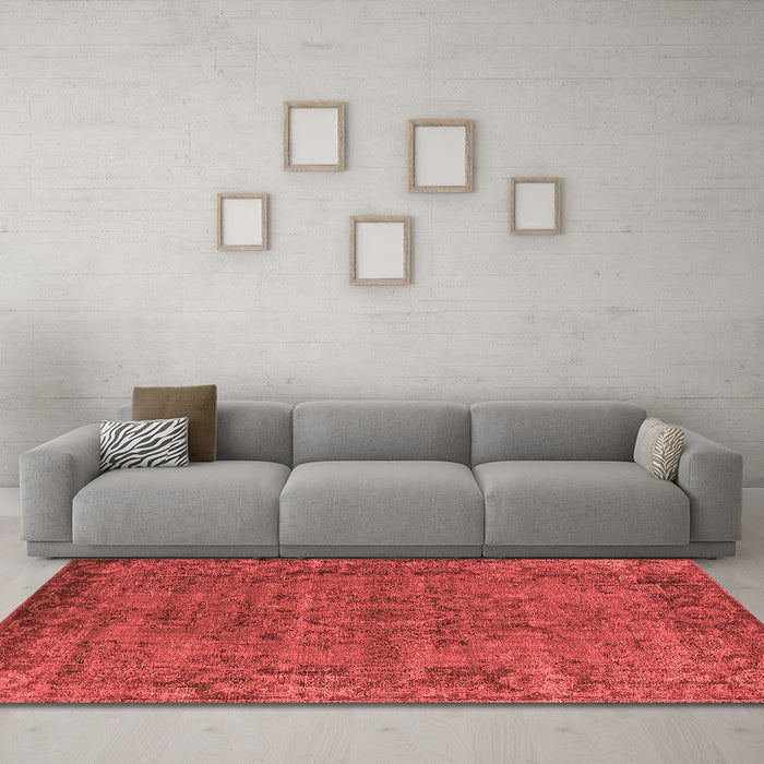 Industrial Red Washable Rugs