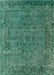 Machine Washable Industrial Modern Mint Green Rug, wshurb1091