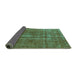 Sideview of Oriental Turquoise Industrial Rug, urb1092turq