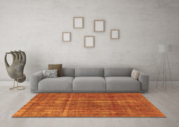Machine Washable Oriental Orange Industrial Area Rugs in a Living Room, wshurb1092org