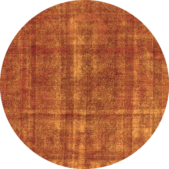 Round Oriental Orange Industrial Rug, urb1092org