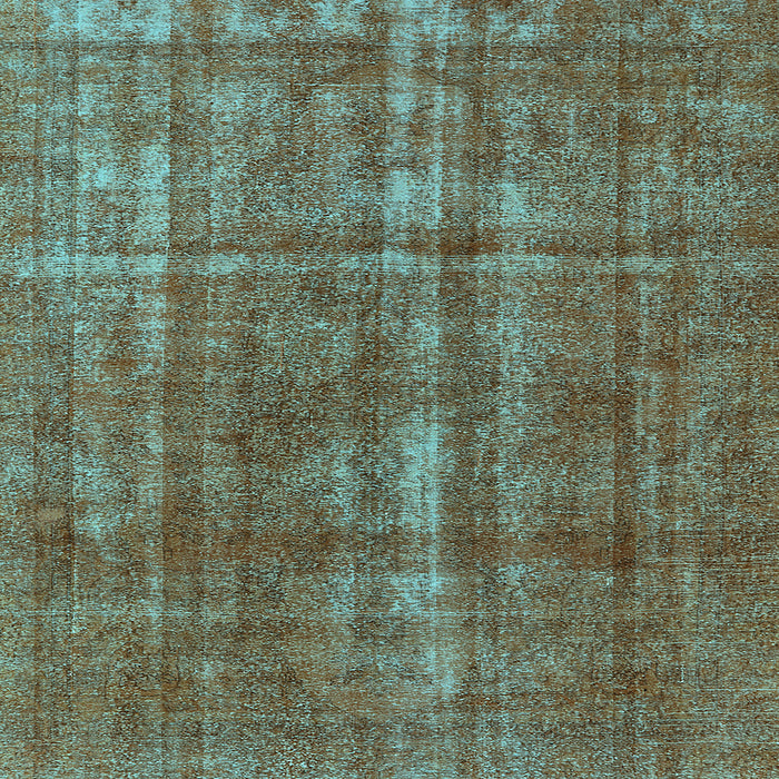 Square Machine Washable Oriental Light Blue Industrial Rug, wshurb1092lblu