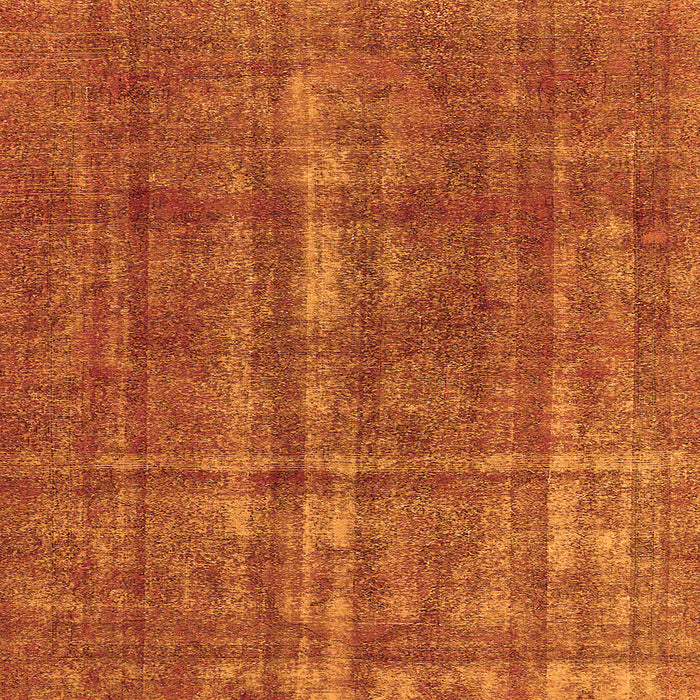 Square Machine Washable Oriental Orange Industrial Area Rugs, wshurb1092org