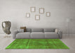 Machine Washable Oriental Green Industrial Area Rugs in a Living Room,, wshurb1092grn