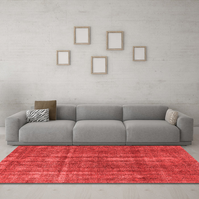 Industrial Red Washable Rugs