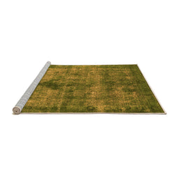 Sideview of Machine Washable Oriental Orange Industrial Area Rugs, wshurb1093org