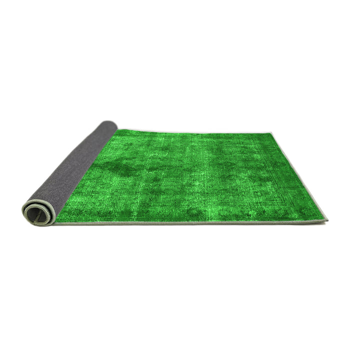 Sideview of Oriental Green Industrial Rug, urb1093grn