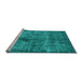 Sideview of Machine Washable Oriental Light Blue Industrial Rug, wshurb1093lblu