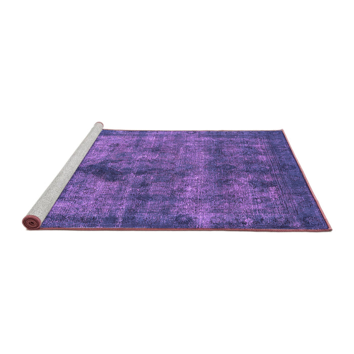 Sideview of Machine Washable Oriental Purple Industrial Area Rugs, wshurb1093pur