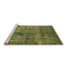 Sideview of Machine Washable Oriental Brown Industrial Rug, wshurb1093brn