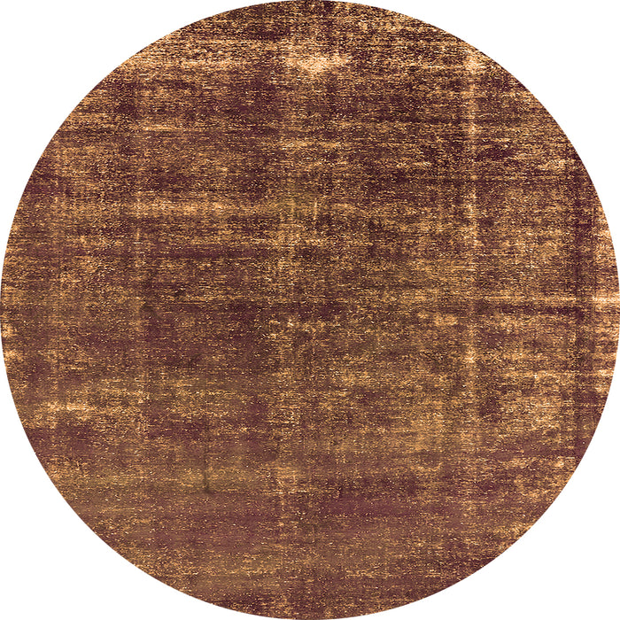 Round Oriental Orange Industrial Rug, urb1094org