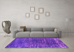 Machine Washable Oriental Pink Industrial Rug in a Living Room, wshurb1094pnk
