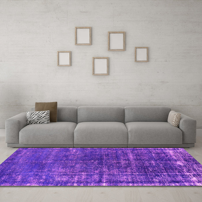Machine Washable Oriental Pink Industrial Rug in a Living Room, wshurb1094pnk