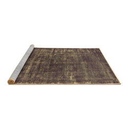Sideview of Machine Washable Oriental Brown Industrial Rug, wshurb1094brn