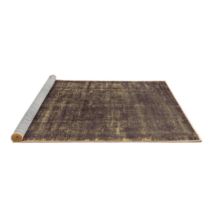 Sideview of Machine Washable Oriental Brown Industrial Rug, wshurb1094brn