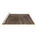 Sideview of Machine Washable Oriental Brown Industrial Rug, wshurb1094brn