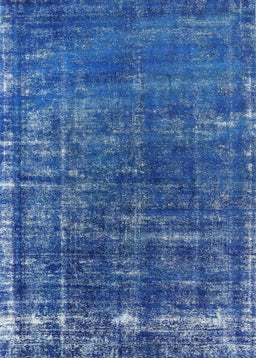 Mid-Century Modern Iceberg Blue Oriental Rug, urb1094