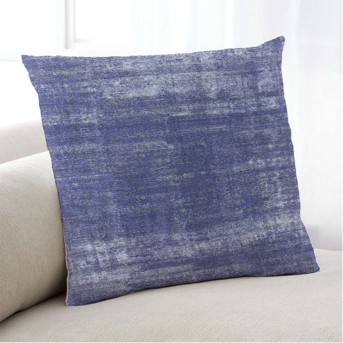 Lifestyle Image of Mid-Century Modern Urban Square Sapphire Blue Throw Pillow, 18 inch by 18 inch, pwurb1095