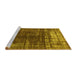 Sideview of Machine Washable Oriental Yellow Industrial Rug, wshurb1095yw