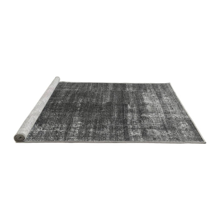 Sideview of Machine Washable Oriental Gray Industrial Rug, wshurb1095gry