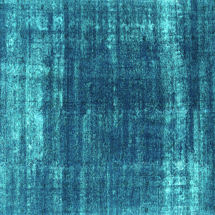 Square Machine Washable Oriental Turquoise Industrial Area Rugs, wshurb1095turq