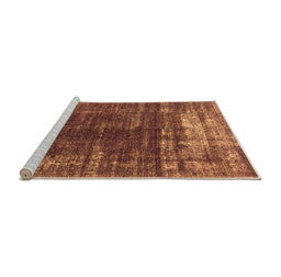 Sideview of Machine Washable Oriental Orange Industrial Area Rugs, wshurb1095org