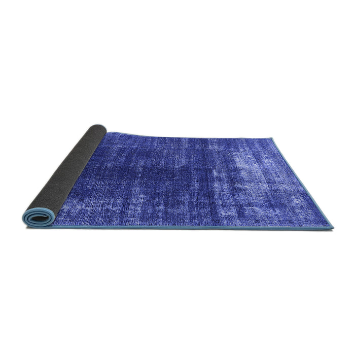 Sideview of Oriental Blue Industrial Rug, urb1095blu