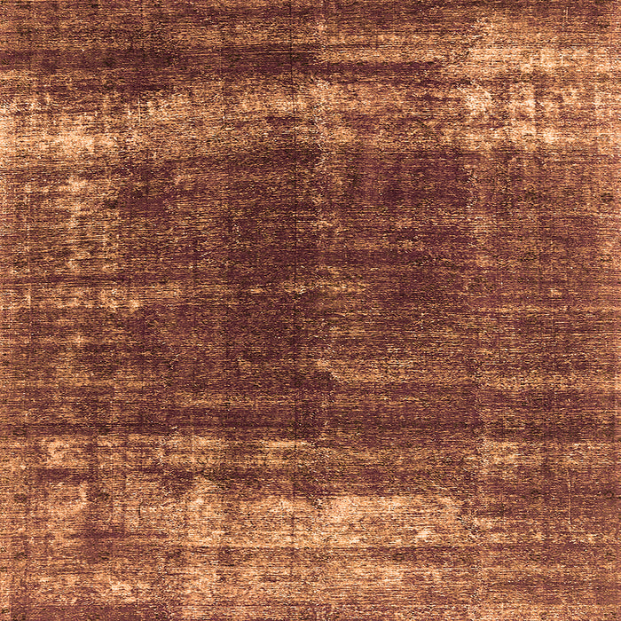 Square Machine Washable Oriental Orange Industrial Area Rugs, wshurb1095org