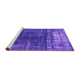Sideview of Machine Washable Oriental Purple Industrial Area Rugs, wshurb1095pur