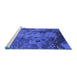 Sideview of Machine Washable Oriental Blue Industrial Rug, wshurb1096blu