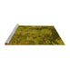 Sideview of Machine Washable Oriental Yellow Industrial Rug, wshurb1096yw