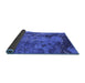 Sideview of Oriental Blue Industrial Rug, urb1096blu