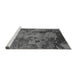 Sideview of Machine Washable Oriental Gray Industrial Rug, wshurb1096gry