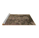 Sideview of Machine Washable Oriental Brown Industrial Rug, wshurb1096brn