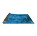 Sideview of Oriental Light Blue Industrial Rug, urb1096lblu