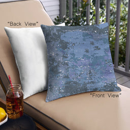 Front View of Mid-Century Modern Urban Square Blue Throw Pillow, 18 inch by 18 inch, pwurb1096