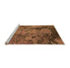 Sideview of Machine Washable Oriental Orange Industrial Area Rugs, wshurb1096org