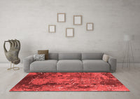 Machine Washable Oriental Red Industrial Rug, wshurb1096red