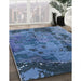 Machine Washable Industrial Modern Blue Rug in a Family Room, wshurb1096