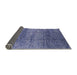 Sideview of Mid-Century Modern Sapphire Blue Oriental Rug, urb1097