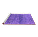 Sideview of Machine Washable Oriental Purple Industrial Area Rugs, wshurb1097pur