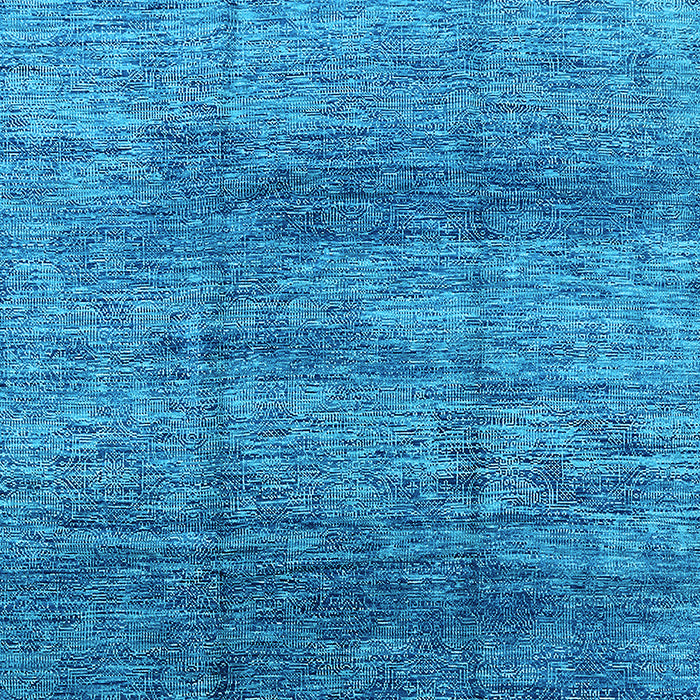 Machine Washable Oriental Light Blue Industrial Rug, wshurb1097lblu