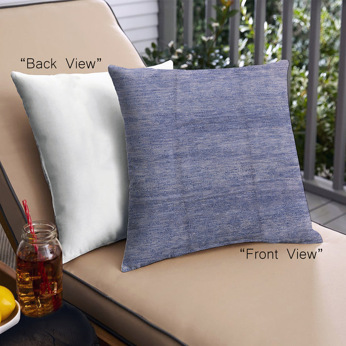 Front View of Mid-Century Modern Urban Square Sapphire Blue Throw Pillow, 18 inch by 18 inch, pwurb1097