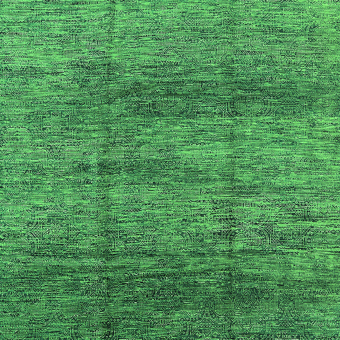 Machine Washable Oriental Green Industrial Area Rugs, wshurb1097grn
